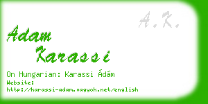adam karassi business card